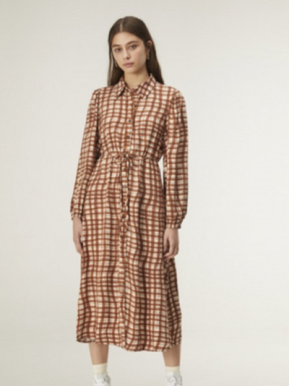 Compañía Fantástica - midi dress with tie waist size Medium